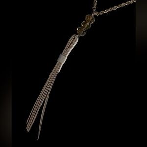 Gold toned tassel necklace